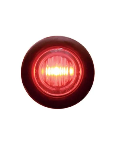 UP39770-3 LED 3/4" Mini Light (Clearance/Marker) - Red LED/Clear Lens