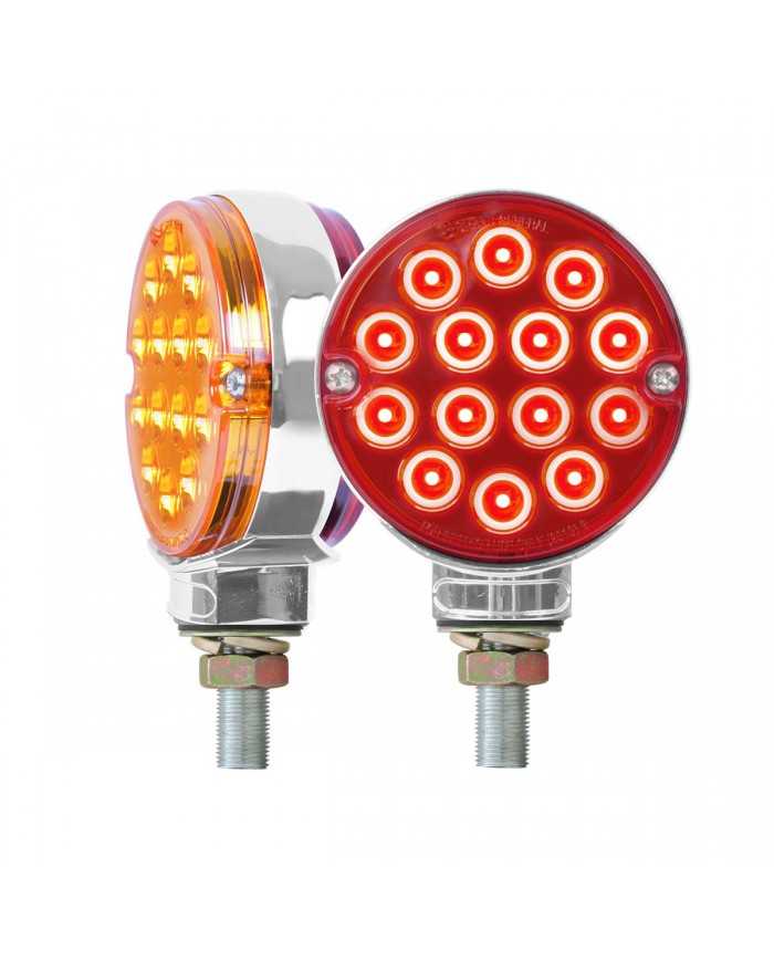 GG75194-3" PEARL DOUBLE FACE AMBER/RED 14 LED/SIDE, TWIN PACK GG75194-3" PEARL DOUBLE FACE AMBER/RED 14 LED/SIDE, TWIN PACK