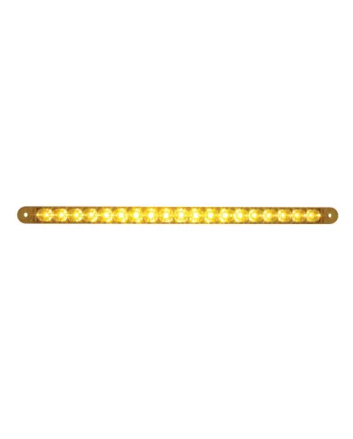 UP39773-19 LED 12" Reflector Turn Signal Light Bar - Amber LED/Amber Lens