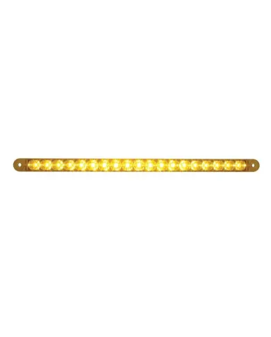 UP39773-19 LED 12" Reflector Turn Signal Light Bar - Amber LED/Amber Lens