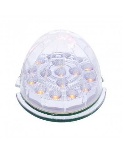 UP39322B - 17 LED Dual Function Reflector Cab Light - Amber LED/Clear Lens (Bulk) UP39322B - 17 LED Dual Function Reflector Cab Light - Amber LED/Clear Lens (Bulk)