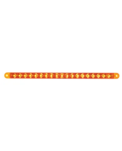 UP39773B-19 LED 12" Reflector Turn Signal Light Bar - Amber LED/Amber Lens (Bulk)