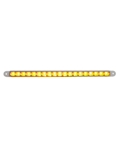UP39775-19 LED 12" Reflector Turn Signal Light Bar - Amber LED/Clear Lens