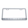 UP39781-Chrome License Plate Frame With 14 LED 12" Light Bar - White LED/Clear Lens