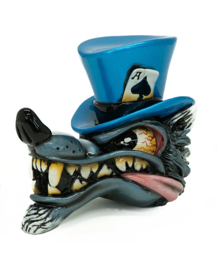 Lobo con sombrero de copa - Buda azul Lobo con sombrero de copa - Buda azul