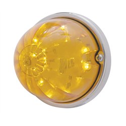 UP39782-17 LED Dual Function Watermelon Flush Mount Kit With Low Profile Bezel - Amber LED/Amber Lens