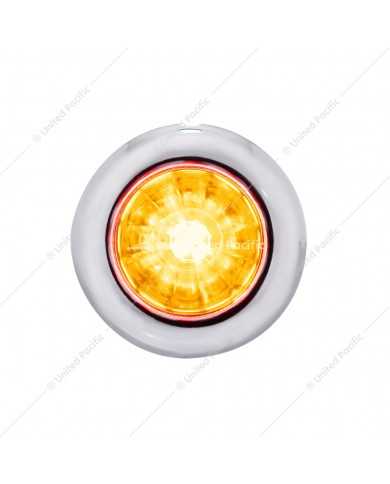 UP34849 - 4 LED Dual Function 3/4" Mini Watermelon Light (Clearance/Marker) - Amber LED/Clear Lens UP34849 - 4 LED Dual Function 3/4" Mini Watermelon Light (Clearance/Marker) - Amber LED/Clear Lens