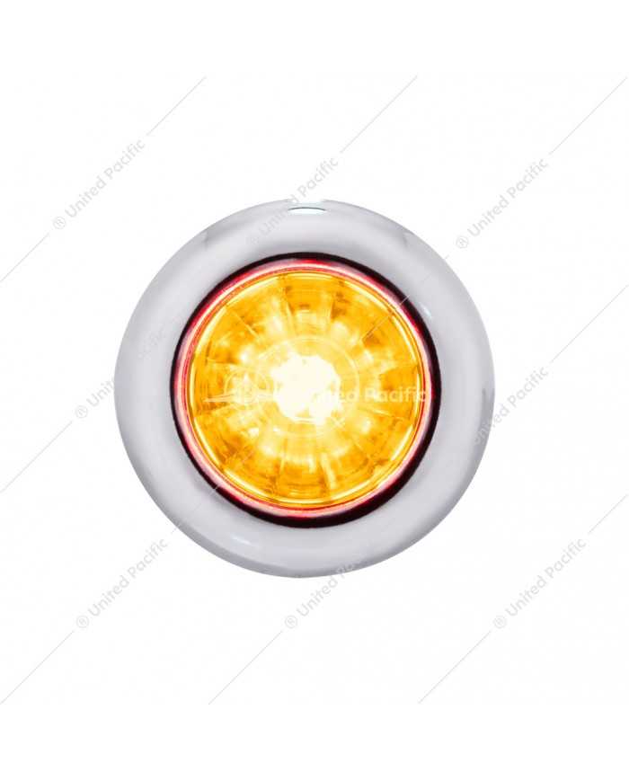 UP34849 - 4 LED Dual Function 3/4" Mini Watermelon Light (Clearance/Marker) - Amber LED/Clear Lens UP34849 - 4 LED Dual Function 3/4" Mini Watermelon Light (Clearance/Marker) - Amber LED/Clear Lens