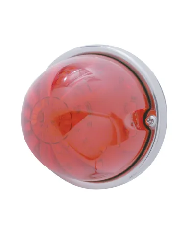 UP39783-17 LED Dual Function Watermelon Flush Mount Kit With Low Profile Bezel - Red LED/Red Lens