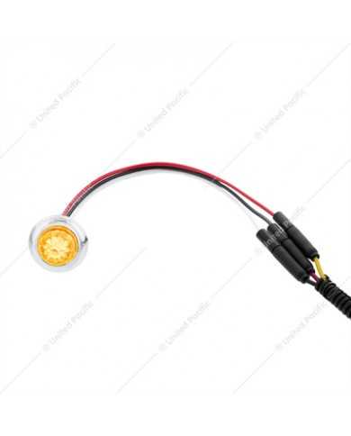 UP34849 - 4 LED Dual Function 3/4" Mini Watermelon Light (Clearance/Marker) - Amber LED/Clear Lens UP34849 - 4 LED Dual Function 3/4" Mini Watermelon Light (Clearance/Marker) - Amber LED/Clear Lens