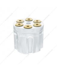 UP70862 - Gun Cylinder 13/15/18 Speed Gearshift Knob - Liquid Silver