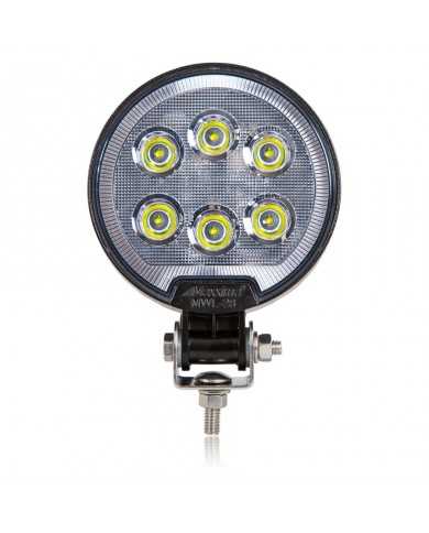 MXMWL-28-Round 6 LED Black Work Light 1,400 Lumens 12/24VDC MXMWL-28-Round 6 LED Black Work Light 1,400 Lumens 12/24VDC