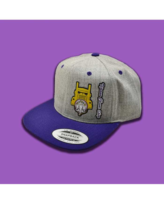 TCS-GORRA DE PARCHE PLANCHADO GRIS/MORADO TCS- GM17