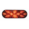 UP39815-10 LED Oval Auxiliary Light - Red LED/Chrome Lens