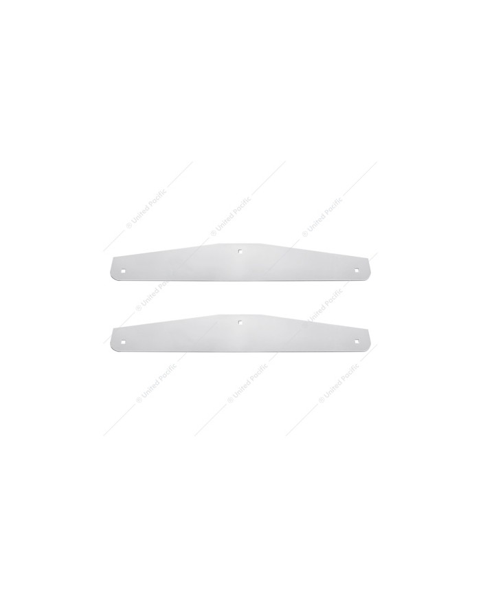 UP21409P - 24" X 4" Stainless Steel Bottom Mud Flap Plates - Bolt Thru (Card of 2)