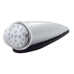 UP39829-17 LED Dual Function Watermelon Clear Reflector Cab Light Kit With Die Cast Housing -Amber LED/Clear Lens