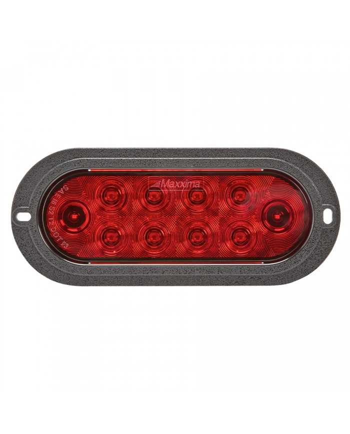 MXM63323R-A-6” Oval Red Stop/Turn/Tail Flange Mount MXM63323R-A-6” Oval Red Stop/Turn/Tail Flange Mount