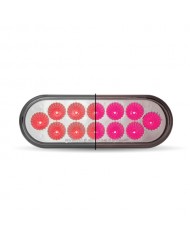 TXTLED-OXRPINK-Oval Dual Revolution Red/Pink LED