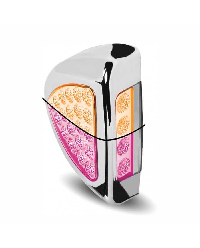 TXTLED-PSHXPINK-Peterbilt Side Headlight Triangle Dual Revolution Amber/Pink LED (24 Diodes) TXTLED-PSHXPINK-Peterbilt Side Headlight Triangle Dual Revolution Amber/Pink LED (24 Diodes)
