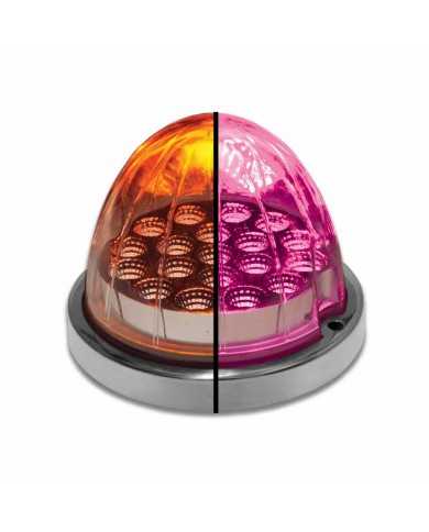 TXTLED-WXAPINK-Dual Revolution Amber/Pink Watermelon LED with Reflector Cup & Lock Ring (19 Diodes) TXTLED-WXAPINK-Dual Revolution Amber/Pink Watermelon LED with Reflector Cup & Lock Ring (19 Diodes)