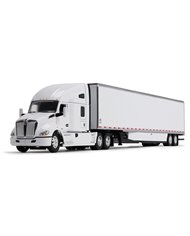 FGI60-1762 - White/White - Kenworth T680 with 76" High-Roof Sleeper & 53' Utility Trailer with Skirts FGI60-1762 - White/White - Kenworth T680 with 76" High-Roof Sleeper & 53' Utility Trailer with Skirts