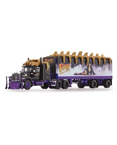 FGI69-0880 - Elvira Mistress of the Dark - Mack Super-Liner with 60" Flat Top Sleeper & 40' Vintage Trailer FGI69-0880 - Elvira Mistress of the Dark - Mack Super-Liner with 60" Flat Top Sleeper & 40' Vintage Trailer
