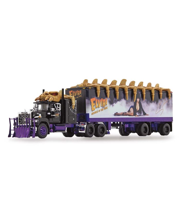 FGI69-0880 - Elvira Mistress of the Dark - Mack Super-Liner with 60" Flat Top Sleeper & 40' Vintage Trailer