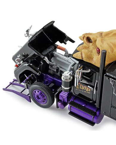 FGI69-0880 - Elvira Mistress of the Dark - Mack Super-Liner with 60" Flat Top Sleeper & 40' Vintage Trailer FGI69-0880 - Elvira Mistress of the Dark - Mack Super-Liner with 60" Flat Top Sleeper & 40' Vintage Trailer