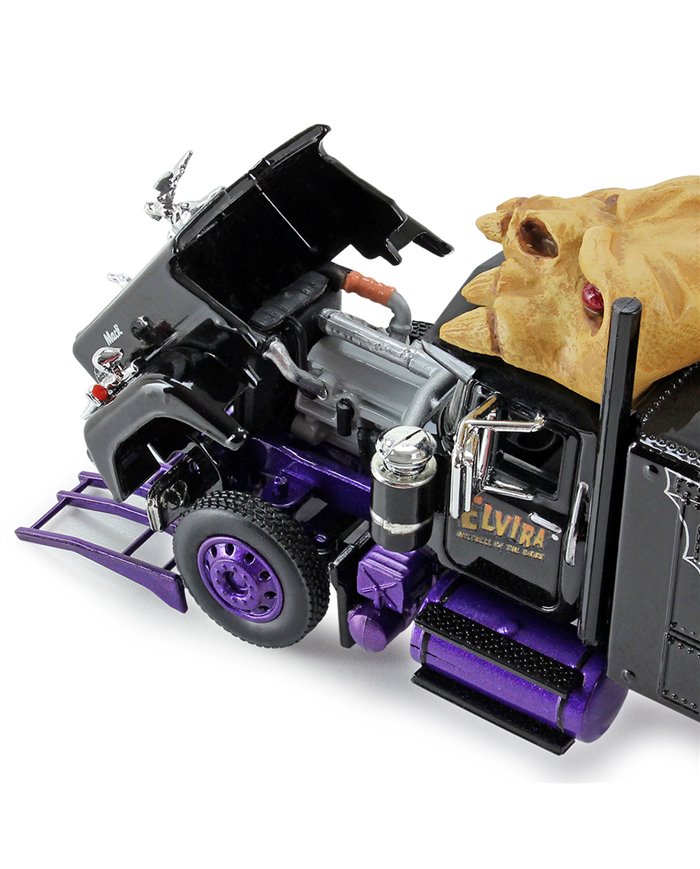 FGI69-0880 - Elvira Mistress of the Dark - Mack Super-Liner with 60" Flat Top Sleeper & 40' Vintage Trailer