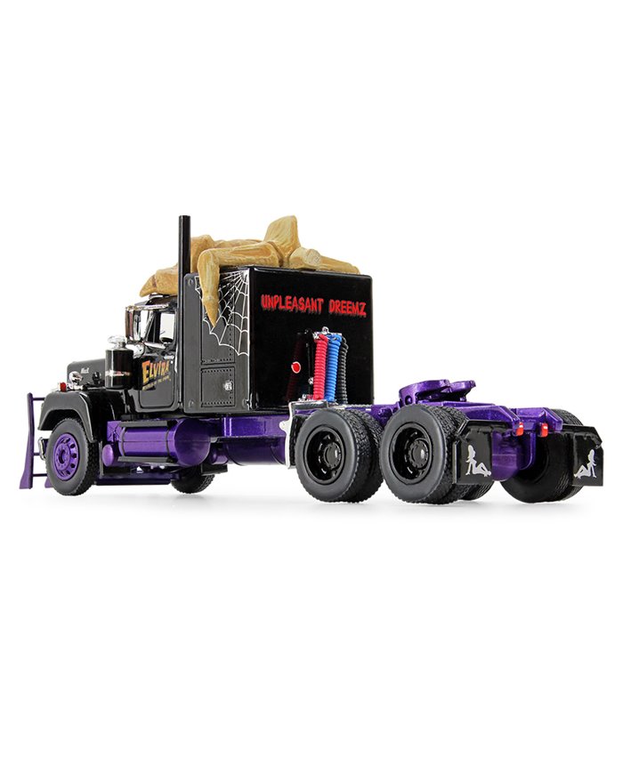 FGI69-0880 - Elvira Mistress of the Dark - Mack Super-Liner with 60" Flat Top Sleeper & 40' Vintage Trailer