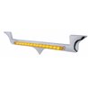 UP39878-Chrome Hood Emblem Trim With 14 LED Light Bar For Kenworth - Amber LED/Amber Lens