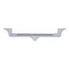 UP39879-Chrome Hood Emblem Trim With 14 LED Light Bar For Kenworth - Amber LED/Clear Lens