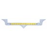 UP39880-Chrome Hood Emblem Trim With 14 LED Light Bar For Kenworth - Amber LED/Chrome Lens