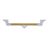 UP39881-Chrome Hood Emblem Trim With 19 LED Reflector Light Bar For Kenworth - Amber LED/Amber Lens