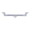 UP39882-Chrome Hood Emblem Trim With 19 LED Reflector Light Bar For Kenworth - Amber LED/Clear Lens