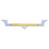 UP39882-Chrome Hood Emblem Trim With 19 LED Reflector Light Bar For Kenworth - Amber LED/Clear Lens