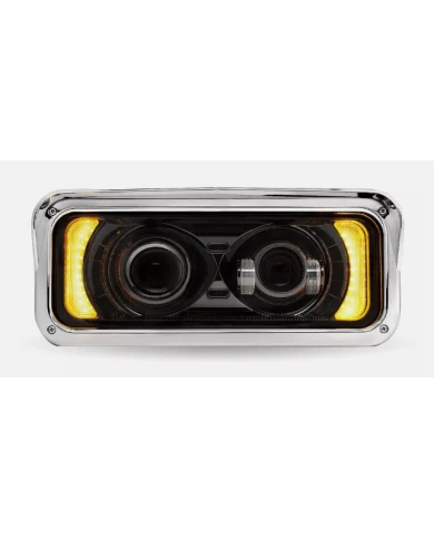 TXTLED-H135-Rectangular Backlit LED Projector Headlight Assembly - Black (Passenger Side) TXTLED-H135-Rectangular Backlit LED Projector Headlight Assembly - Black (Passenger Side)