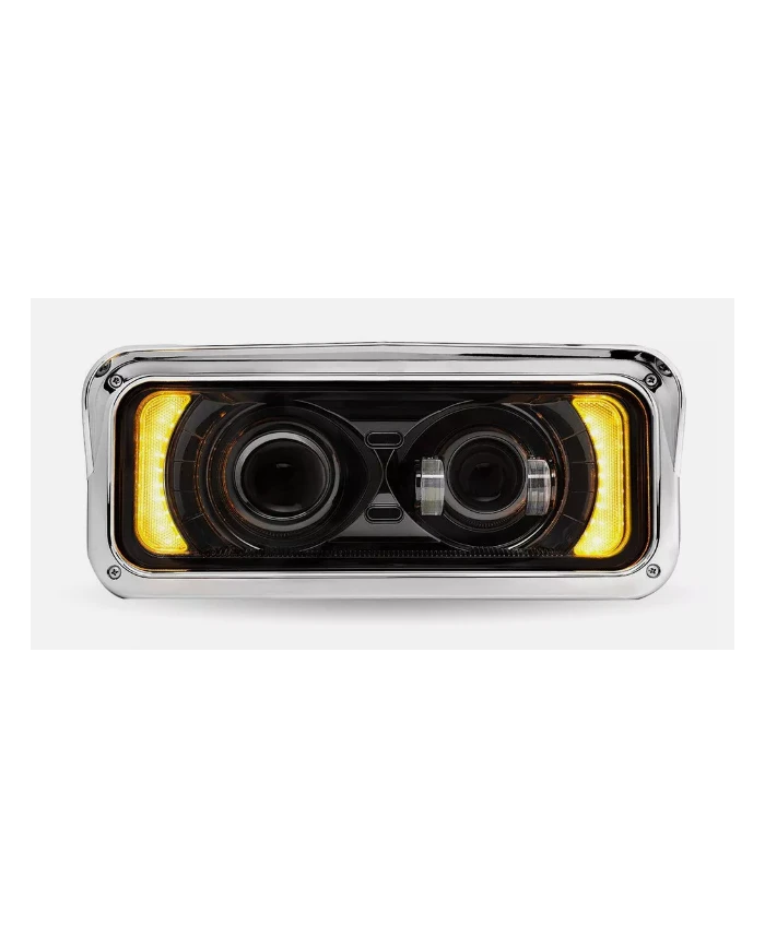 TXTLED-H135-Rectangular Backlit LED Projector Headlight Assembly - Black (Passenger Side)