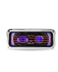 TXTLED-H137-Rectangular HEATED Backlit LED Projector Headlight Assembly - Black (Passenger Side)