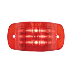 UP39905B-14 LED Rectangular Light (Clearance/Marker) - Red LED/Red Lens (Bulk)