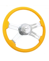 SCI585-3003-77502-Classic White - 18" Painted Wood Rim, Chrome 4-Spoke w/Slot Cut Outs, Chrome Bezel, Chrome Horn Button SCI585-3003-77502-Classic White - 18" Painted Wood Rim, Chrome 4-Spoke w/Slot Cut Outs, Chrome Bezel, Chrome Horn Button