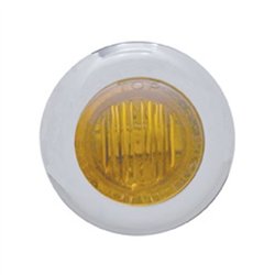 UP39932-3 LED 3/4" Mini Light With Bezel (Clearance/Marker) - Amber LED/Amber Lens