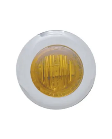 UP39932-3 LED 3/4" Mini Light With Bezel (Clearance/Marker) - Amber LED/Amber Lens