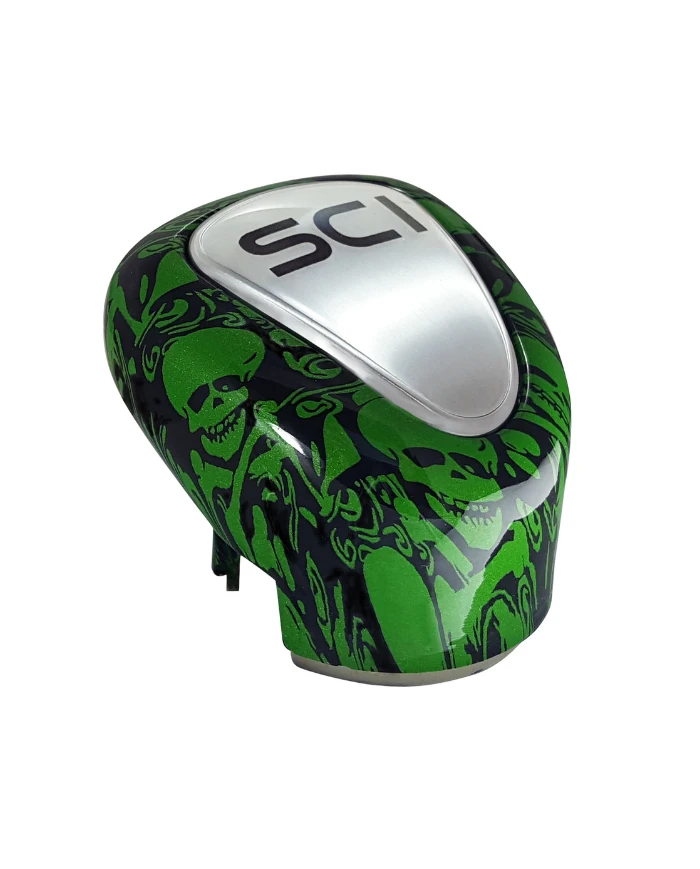 SCI902537-Gear Shift Cover - OEM Style 13/15/18 - Green Skulls SCI902537-Gear Shift Cover - OEM Style 13/15/18 - Green Skulls