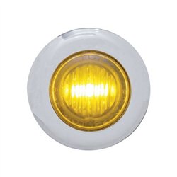 UP39932-3 LED 3/4" Mini Light With Bezel (Clearance/Marker) - Amber LED/Amber Lens