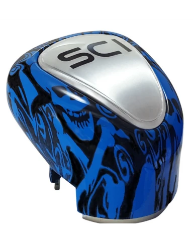 SCI902539-Gear Shift Cover - OEM Style 13/15/18 - Blue Skulls SCI902539-Gear Shift Cover - OEM Style 13/15/18 - Blue Skulls