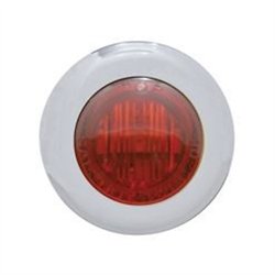 UP39933-3 LED 3/4" Mini Light With Bezel (Clearance/Marker) - Red LED/Red Lens