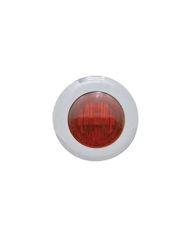 UP39933-3 LED 3/4" Mini Light With Bezel (Clearance/Marker) - Red LED/Red Lens