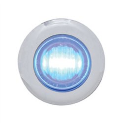 UP39936-3 LED 3/4" Mini Light With Bezel (Clearance/Marker) - Blue LED/Clear Lens