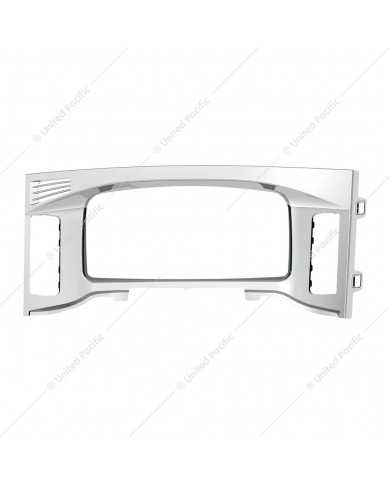 UP42427 - Chrome Plastic Center Dash Instrument Bezel For 2018-2023 Freightliner Cascadia